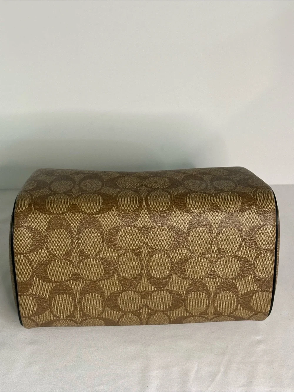 Coach Mini Bennett Signature Canvas Satchel in Khaki and Black F32203